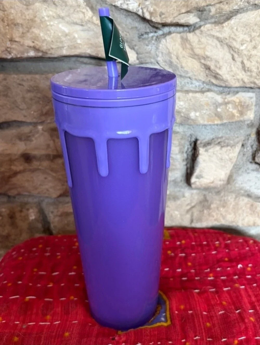 Starbucks Halloween 2025 Glow in the Dark Purple Drip Cold Cup Tumbler 24 oz NWT